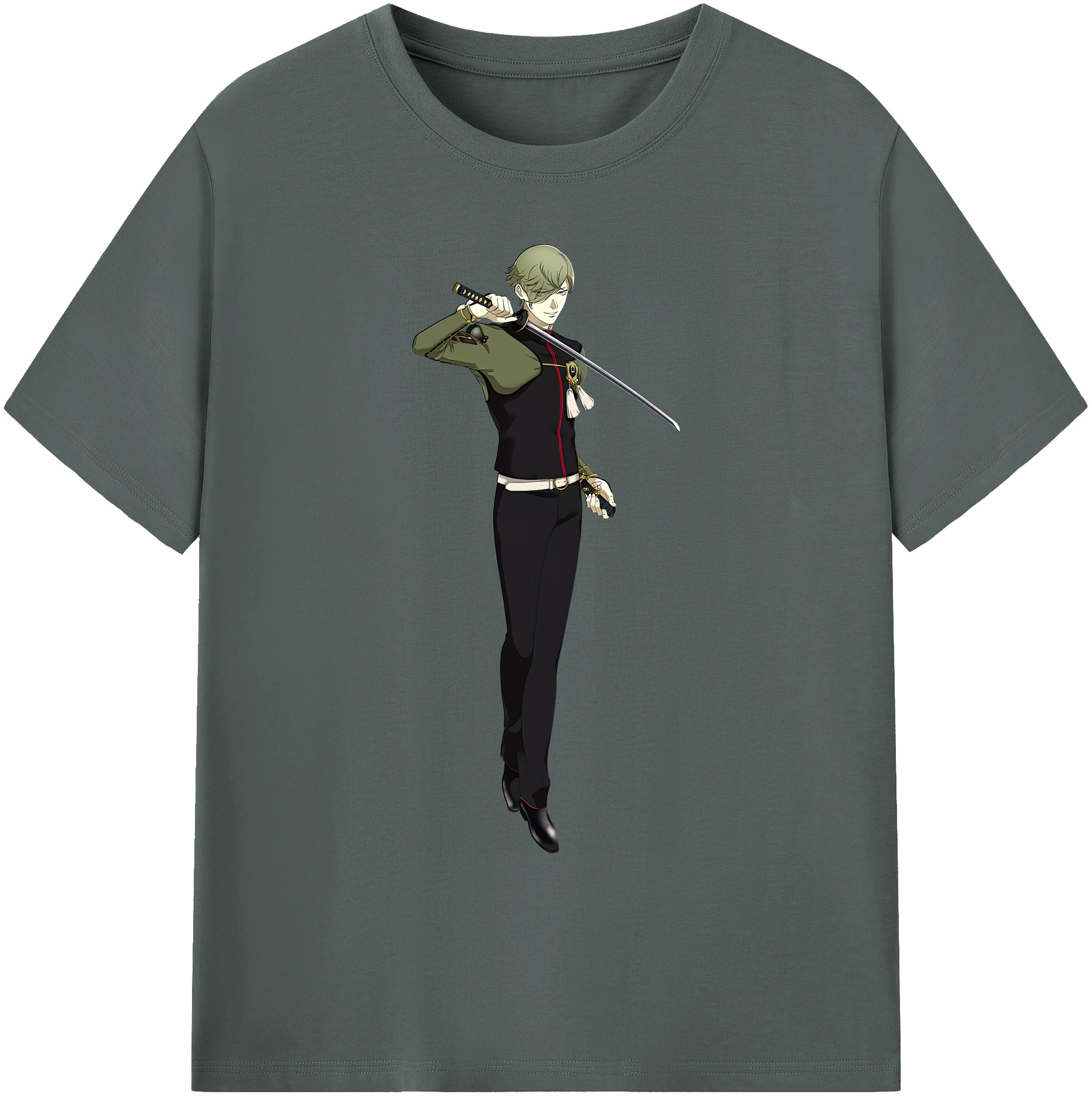 （画像用） 刀剣乱舞 Touken Ranbu 綿100％ メンズ半袖Tシャツ｜肌触りやわらか＆通気性